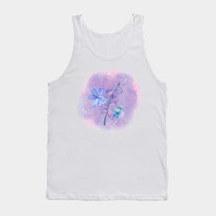 Purple Floral Watercolor Tank Top